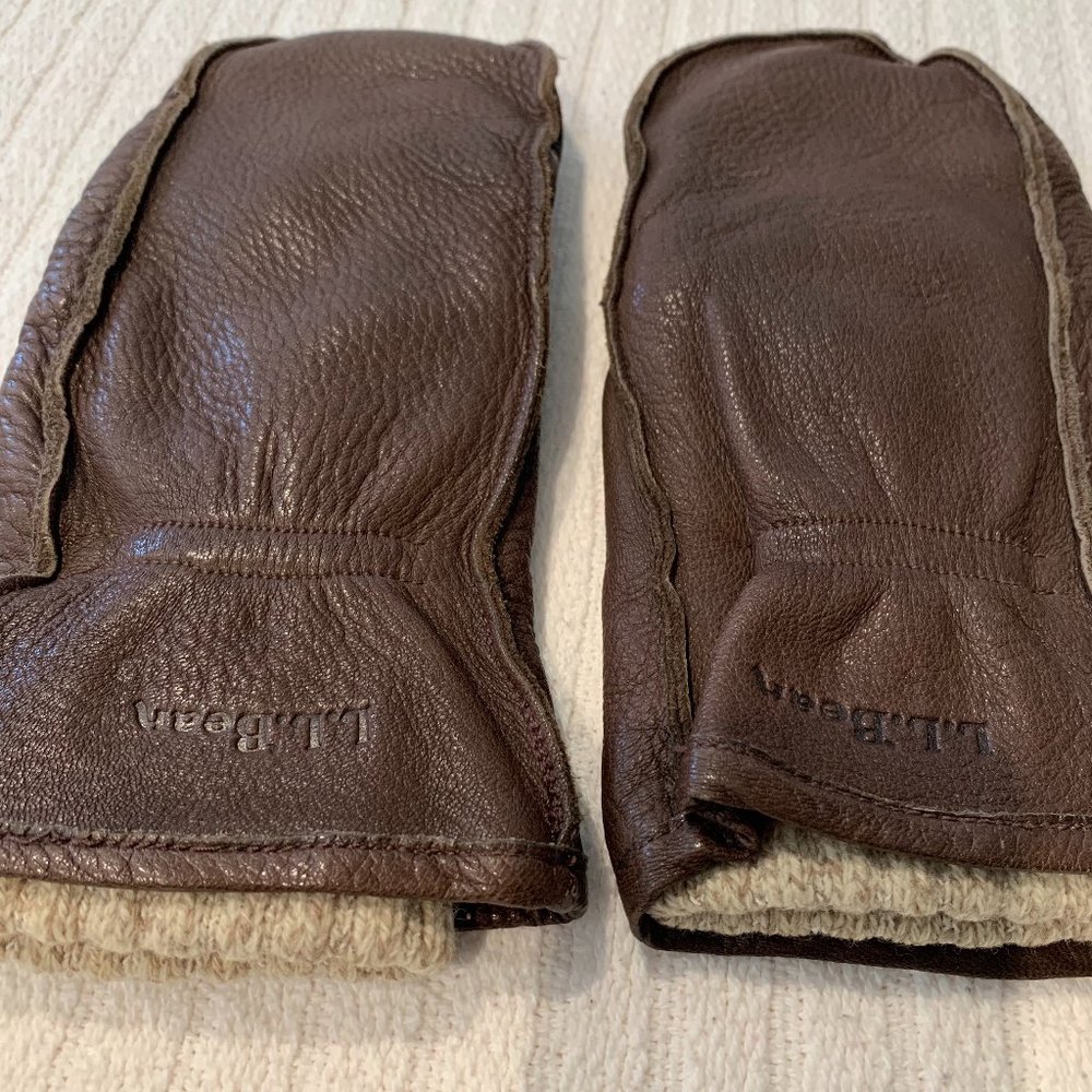 LL BEAN DEERSKIN MEN'S MITTENS/GLOVES